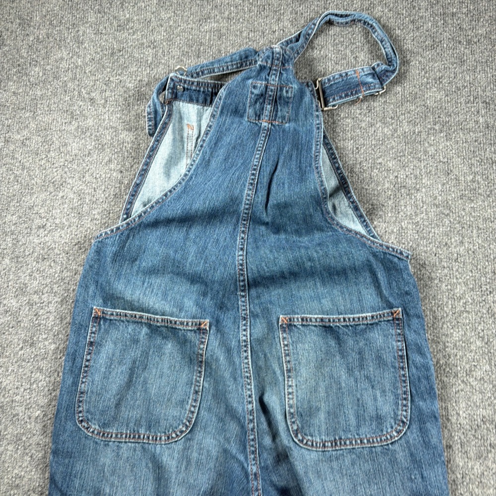 Gap Cropped Slouch Overalls Womens XS Medium Indigo Blue Denim Bib Adjustable - Picture 9 of 15